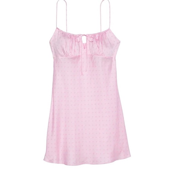 Victoria’s Secret PINK Babydoll Mini Slip Dress Pink Size L NWT - Picture 2 of 10